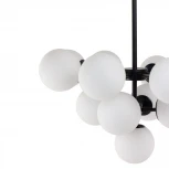Потолочная люстра на штанге AM Group AM490 BK (220V, шар, молекулы)