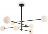 Потолочная люстра ярусная на штанге Freya Sphirity FR5376CL-08B (220V, шарики)