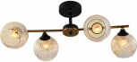 Потолочная люстра на штанге Reluce 11341-0.3-04 GOLD BRONZE+BK (220V, шар)