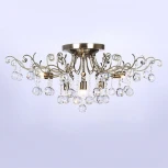 Потолочная люстра Eurosvet Vita 10042/12 античная бронза (220V, хрусталь Strotskis)