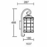 Настенный фонарь уличный Oasis Light 81202/18 Gb