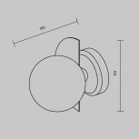 Бра Freya Sepia FR5391WL-01BS (220V, шар)