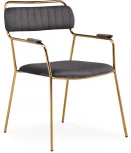 Кресло Woodville Aspen dark gray / gold 15653