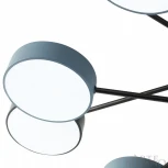 Потолочная люстра на штанге Arte Milano Ferrara 250906/8B Bk/Gr (LED, 220V, круглые)