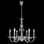 Подвесная люстра Crystal Lux ARABESQUE SP6 CHROME (220V, на цепи, подсвечник, свеча)