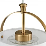 Подвесной светильник Lumion Jane 6593/1 латунь/белый, металл/текстиль, стекло E14 1*40W 220V (на проводе, круглые)