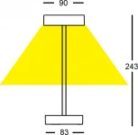 Интерьерная настольная лампа светодиодная с аккумулятором Ubiqua Standy Mini 321403 (регулировка яркости, сенсорный выключатель, IP54)