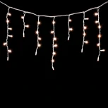 Гирлянда Бахрома 3,1 x 0,5 м Экстра Тепло-Белая 220В, 120 LED, Провод Белый Каучук, IP65