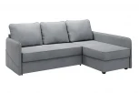 Диван тканевый угловой серый, угол правый D1 Слим AAA41521001 Velutto 12