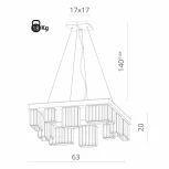Подвесная люстра Divinare Charlie 6817/02 SP-12