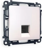 Комплект механизма Ambrella Volt компьютерной розетки ALFA MA212010 Жемчуг RJ-45(8P8C) CAT6 с защитной шторкой QUANT