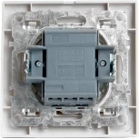 Переключатель одноклавишный перекрестный (белый) Stekker Эрна 39925