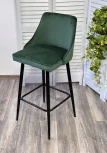 Барный стул ПАРКЕР H-30 Изумрудный, велюр / черный каркас, поворот.360 град., M-City 688M05129