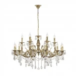 Подвесная большая люстра Dio D'Arte Carisio E 1.1.18.600 GB (220V, на цепи, подсвечник, свеча)