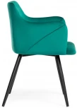 Стул Woodville на металлокаркасе Эджелл зеленый / черный 551068