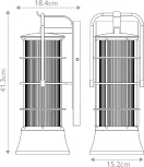Настенный уличный светильник Eurofase QN-RIVAMAR-M-BLK-GD (220V, IP44)