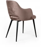 Стул William с подлокотниками ромб, бархат пепельно-бежевый 25/ черный конус Top Concept custom 74738