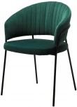 Стул JUST, цвет Velutto 33 Изумрудный, велюр / черный каркас M-City 464M05077