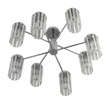 Потолочная люстра на штанге с хрустальными подвесками Lumion Favla 8348/8C хром/прозрачный, металл/хрусталь E14 8*40W 220V