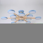 Потолочная люстра Wi-Fi на штанге Turna L12 Blue By ImperiumLoft Turna-B01 (LED, 220V, голосовое управление, умный дом - Алиса)