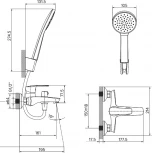 Смеситель IDDIS Ray RAYWT02i02 для ванны с душем