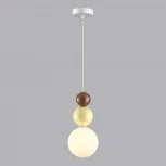 Подвесной светильник Lumion Bonbones 6557/1 белый/белый, коричневый, персиковый/металл/металл, стекло G9 1*20W 220V (на проводе, шарики)