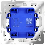 Выключатель двухклавишный с подсветкой (белый матовый) Voltum S70 VLS020202