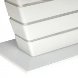 Стол SCHNEIDER ( mod. 0704 ) белый (мдф high glossy, закаленное стекло)