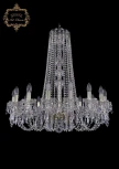 Подвесная большая люстра Art Classic 11.23 11.23.16.300.h-86.Gd.Dr (220V, хрусталь, на цепи, подсвечник, свеча)