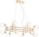 Подвесная люстра Crystal Lux LUXURY SP12L GOLD (220V, на тросе, шарики)