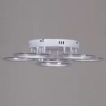 Потолочная люстра светодиодная на штанге с пультом Reluce 09812-3.3-06A WH (ночной режим, 220V, кольцо)