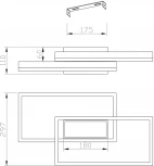 Потолочная люстра Escada Twins 10242/3LED 90W Black (регулировка яркости, 220V, пульт управления)