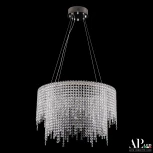 Подвесная люстра светодиодная APL LED Sicilia SH02.55.D.Ni.4000 (220V, хрусталь, на тросе)