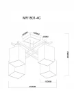 Потолочная люстра на штанге MyFar Eileen MR1501-4C (220V)