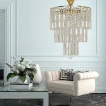 Подвесная люстра Arti Lampadari Napoli E 1.5.38.501 G (220V, хрусталь)