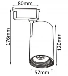 Трековый светильник Crystal Lux CLT 0.31 007 10W BL (LED, 220V)