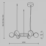 Подвесной светильник Maytoni Mind MOD299PL-L60BC3K (LED, 220V, на проводе)