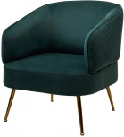 Кресло MUSSELS BLUVEL-78 Зеленый, велюр / золотой каркас M-City 629M04945