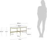 Журнальный стол La Forma (ex Julia Grup) Elisenda (Золотой,Белый/ Сталь,Стекло,Металл)