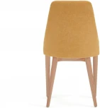 Rosie Стул из горчичной синели с ножками из массива ясеня La Forma (ex Julia Grup) арт.148342