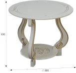 Стол журнальный Грация (М) слоновая кость/золото от фабрики Mebelik