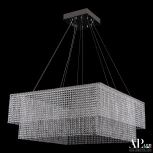 Подвесная люстра светодиодная APL LED Sicilia SH04.86.C.Ni.4000 (220V, хрусталь, на тросе)