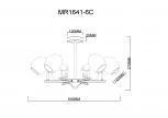 Потолочная люстра на штанге MyFar Diana MR1641-6C (220V)