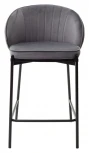 Полубарный стул WENDY BLUVEL-14 GREY (H=65), велюр