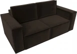 Диван прямой Куба мини (Коричневый/Микровельвет) Лига Диванов арт.121881