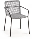 Стул уличный La Forma (ex Julia Grup) Ellen (Серый/ Металл,Веревка)