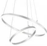 Подвесной светильник Escada Void 10254/2LED 66W Silver APP (регулировка яркости, 220V, пульт управления, управление смартфоном, на тросе)