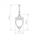 Уличный светильник подвесной Elektrostandard Andromeda белое золото GLYF-8024H