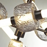 Потолочная люстра на штанге Odeon Light Kliff 5427/54CL черный хром/белый/дымчатый/коньячный/металл/стекло/акрил LED 54W 3000K