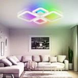 Потолочная светодиодная люстра Spektr LED LAMPS 81421 80W, белый, LED с RGB подсветкой